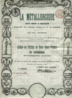 LA MÉTALLURGIQUE,  Ateliers De Tubize, Nivelles Et La Sambre (1880) - Industry