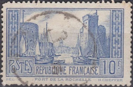 France 1921-1931 N° 261b Outremer Pale Port De La Rochelle Bleu Clair (H20) - Gebruikt