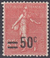France 1926-1927 N° 221 NMH ** Semeuse Fond Ligné (H38) - 1903-60 Semeuse A Righe