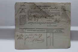 AANSLAGBILJET GEMEENTE GAVER  1842    BETAALD       ZIE AFBEELDINGEN - Historical Documents