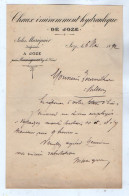 VP23.102 - 1892 - Lettre - Chaux Hydraulique De Joze - M. Jules MARIGNIER, Ingénieur à JOZE - 1800 – 1899