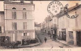 MONTENDRE La Grande Rue Et L Hotel Du Boeuf Couronne 11(scan Recto-verso) MA1221 - Montendre