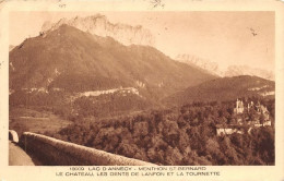 LAC D ANNECY Menthon St Bernard Le Chateau Les Dents De Lanfon Et La Tournette 19(scan Recto-verso) MA1234 - Annecy