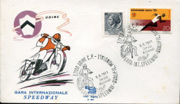 X0058 Italia, Special Cover And Postmark Udine 1971 International Speedway - Motorbikes