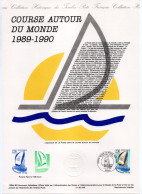 - Document Premier Jour COURSE AUTOUR DU MONDE DE VOILE - PARIS 6.6.1990 - - Vela