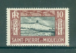 ST-PIERRE-ET-MIQUELON - N°140* MH Trace De Charnière SCAN DU VERSO. Falaise Et Phare. - Nuovi