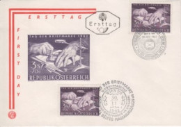 A - FDC 1127 ● - 1962 - 2 / Tag Der Briefmarke Zusätzlich Frankiert Mit österreichischen Briefmarke Mi.-Nr.: 1127 - FDC