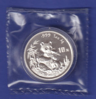 China 1996 Silbermünze 10 Yuan Panda  1 Unze 31,1Ag999 - Colecciones Y Lotes