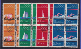 Bund 1972 Olympiade München Mi.-Nr. 719-722 Viererblocks Mit Ersttags-So.-O - Gebraucht