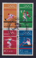 Bund 1972 Olympiade Viererblock Aus Heftchenblatt Mi.-Nr. 22 Mit Ersttags-So.-O  - 1951-1970