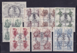 Berlin 1969 Alt-Berlin Mi-Nr. 330-337 Je Viererblocks Mit Ersttags-So.-O - Used Stamps