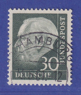 Bundesrepublik 1960 Heuss 30 Pf Mi.-Nr. 259 Y  O HAMBURG  Gpr. SCHLEGEL BPP - Usados