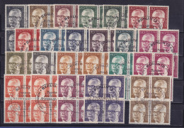 Berlin 1970/73 Heinemann Mi-Nr. 359-370,393-396,427-433 Je Viererblocks M. So.-O - Used Stamps