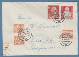 Berlin 1954 Brief Nach Wien, Zur Devisenüberwachung Zollamtlich Geöffnet - Covers & Documents