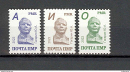 Label Transnistria 2022 Definitives Space Yuri Gagarin 3v** MNH - Fantasy Labels