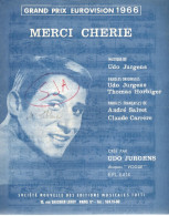 Partition Musicale   " Merci Chérie "  Par UDO JURGENS     (BR01) - Partituren