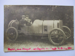 Carte-photo...Boillot Sur Peugeot Vainqueur Du Circuit De Dieppe 1912...(grand Prix De L'ACF)... - Other & Unclassified