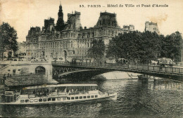 CPA - PARIS - HOTEL DE VILLE ET PONT D'ARCOLE - Other Monuments