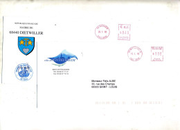 Lettre Machine Entete Mairie Dietwiller Wittelsheim - Mechanical Postmarks (Other)