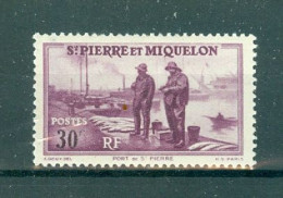 ST-PIERRE-ET-MIQUELON - N°175* MH Trace De Charnière SCAN DU VERSO. Port De Saint-Pierre. - Nuevos