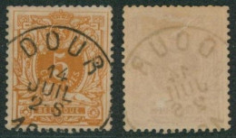 émission 1869 - N°28 Obl Simple Cercle "Dour" // (AD) - 1869-1888 Lion Couché