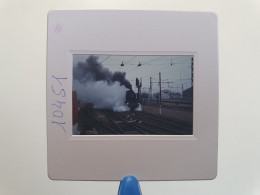 Photo Diapo Slide Diapositive TRAIN Wagon Loco Locomotive à Vapeur SNCF 231 K8 à MONTEREAU Téléthon 05/12/1992 VOIR ZOOM - Diapositives (slides)