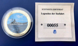 LIBERIA  2006,  5 Dollar Commemorative, BATTLESHIP BISMARCK - Liberia