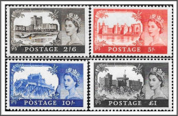 SG759-762 1967 Wilding Castles Stamp Set Unmounted Mint Except £1 Which Is Light Mounted Hrd2d - Nuevos