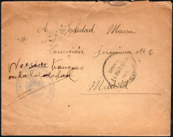 Madrid - Guerra Civil - Carta Con Franquicia "Ayuntamiento De Collado Mediano" + Manuscrito "No Existe Franqueo En...." - Storia Postale