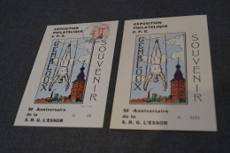 2 Superbe Cartes Expo Philatélique Gembloux 1969, Premier Jour Pour Collection - 1961-1970