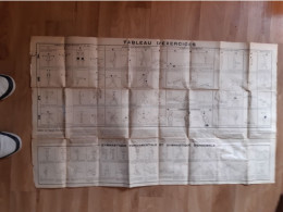 Carte Plan - Sport -  Tableau D'exercices Gymnastique Fondamentale  Et Gymnastique D'ensemble - Autres & Non Classés