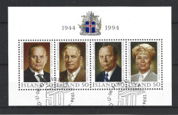 Iceland 1993 50th Anniv. Of The Republic Y.T. BF 16 (0) - Blocks & Sheetlets