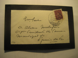 COIMBRA 1950 To Figueira Da Foz Cancel Duel Condolence Cover PORTUGAL - Briefe U. Dokumente