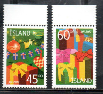 ISLANDA ICELAND ISLANDE ISLAND 2002 CHRISTMAS NATALE NOEL WEIHNACHTEN NAVIDAD JOL COMPLETE SET SERIE COMPLETA MNH - Neufs