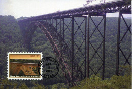 X0064 U.s.a. Maximum 2011 Bridge, The River Gorge Bridge West Virginia,architecture, - Ponti