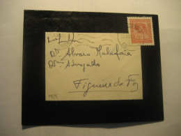 COIMBRA 1939 To Figueira Da Foz Cancel Duel Condolence Cover PORTUGAL - Briefe U. Dokumente