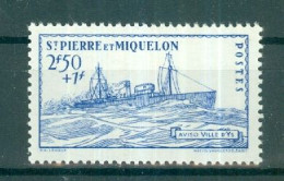 ST-PIERRE-ET-MIQUELON - N°208* MH Trace De Charnière SCAN DU VERSO. Défense De L'Empire. - Nuevos