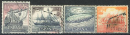 SPAIN, 1964, SHIPS STAMPS SET OF 4, # 1248,1258/59,& 1261, USED. - Oblitérés