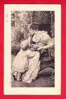 Illust-1217P203 Délicieux, Une Fillette Qui Offre Des Fleurs à Sa Maman, Cpa  - 1900-1949
