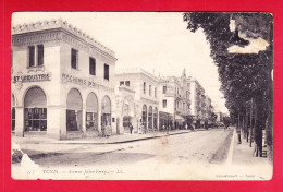 E-Tunisie-107D01  TUNIS, Avenue Jules Ferry, Voir Verso Cachet ""librairie Militaire"", Cpa (état) - Tunesien