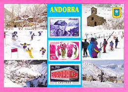 E-Andorre-89P53 VALLS D ANDORRA Vues Sous La Neige, Skieurs, BE - Andorra