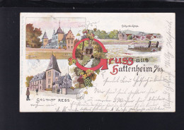 Dt. Reich Litho Hattenheim Gasthof Ress 1901 - Eltville