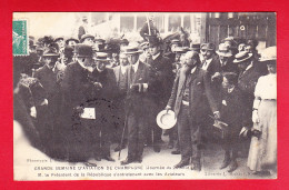 Aviation-180P214 Grande Semaine D'aviation De Champagne, Le Président De La République S'entretenant Avec Les Aviateurs, - Reuniones