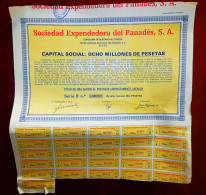 Sociedad Expendedora Del Panadés , Vilafranca Del Penedes,(Barcelona,Spain) 1971 Share Certificate - Altri & Non Classificati