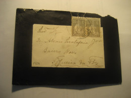 LOUZA 1924 To Figueira Da Foz Cancel Duel Condolence Slight Damaged Cover PORTUGAL - Storia Postale