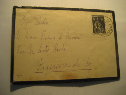 FIGUEIRA DA FOZ 1919 To Figueira Da Foz Cancel Duel Condolence Cover PORTUGAL - Storia Postale