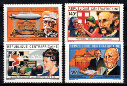 République Centrafricaine 1992 Mi. 1461-1464 Neuf ** 100% Zeppelin, Célébrités - Zentralafrik. Republik