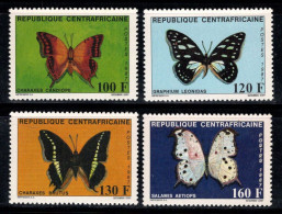 République Centrafricaine 1987 Mi. 1300-1303 Neuf ** 100% Papillons - Central African Republic