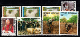 République Centrafricaine 1985 Mi. 1139-1146 Neuf ** 100% Papa, Cascade, Entreprise - Central African Republic