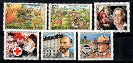 République Centrafricaine 1984 Mi. 1004-1009 Neuf ** 100% Célébrités, Faune - Central African Republic
